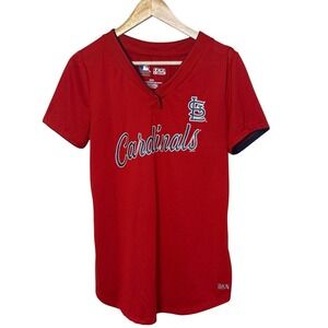 St Louis Cardinals MLB Women's TX3 Cool Diva Jersey Red Size Medium Baseball